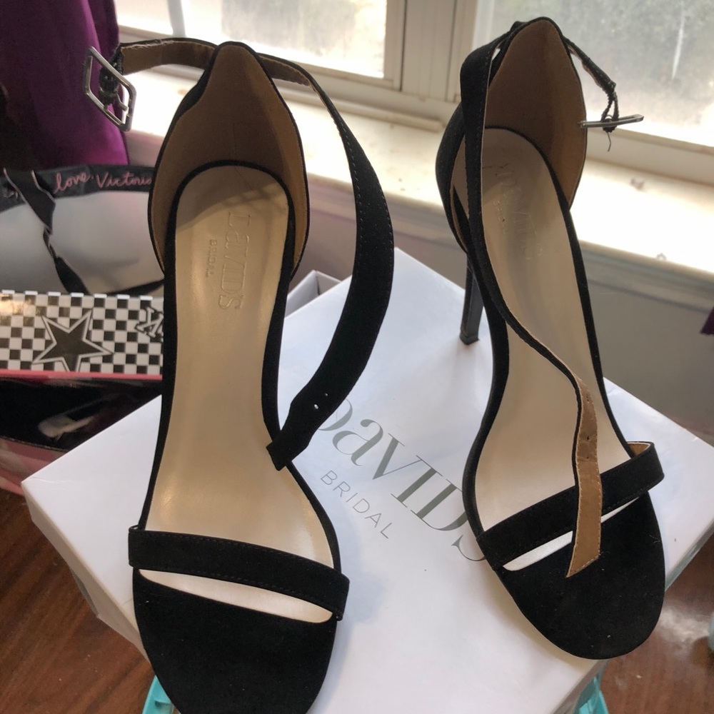 David’s Bridal High heals with ankle strap